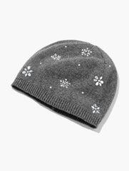 SNOWFLAKE EMBELLISHED SOFT KNIT BEANIE | Talbots for sale