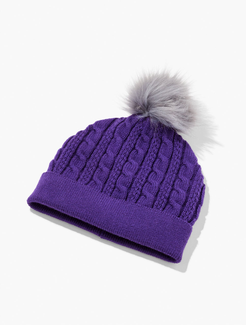 SOFT CABLE KNIT BEANIE | Talbots on sale