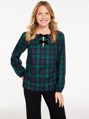METALLIC BOW TOP - MERRIMENT TARTAN | Talbots for sale