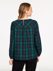 METALLIC BOW TOP - MERRIMENT TARTAN | Talbots for sale