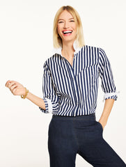 MODERN CLASSIC SHIRT - WONDER STRIPE | Talbots outlet