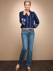 RUFFLE TOP - SCALLOP MEDALLION | Talbots discount
