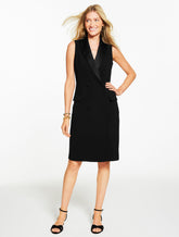 POLISHED CREPE BLAZER DRESS | Talbots US