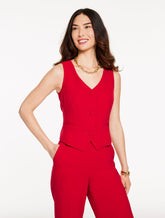 POLISHED CREPE VEST | Talbots for sale