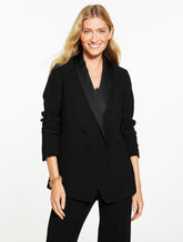 POLISHED CREPE SHAWL COLLAR BLAZER | Talbots discount