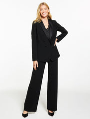 POLISHED CREPE SHAWL COLLAR BLAZER | Talbots for sale