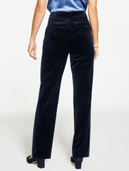STRAIGHT LEG PLUSH VELVETEEN PANTS | Talbots outlet