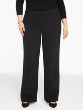 PLUS EXCLUSIVE WIDE LEG POLISHED CREPE PANTS | Talbots sale
