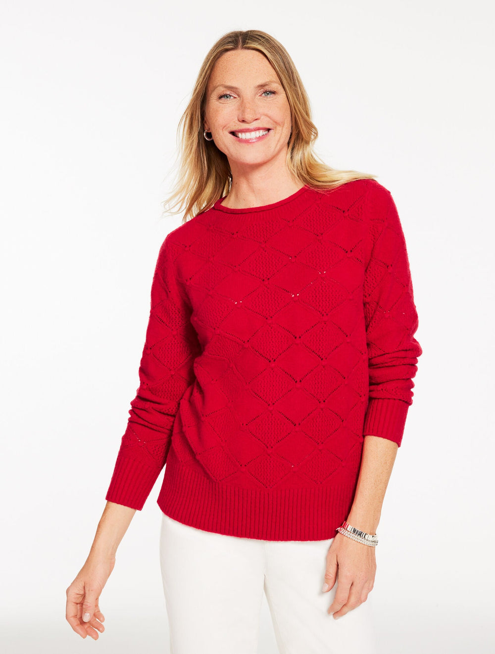 BOBBLE TEXTURE CREWNECK SWEATER | Talbots near me