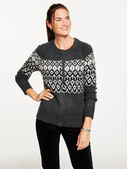 CREWNECK CARDIGAN - PLACED FAIR ISLE | Talbots near me