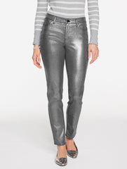 SLIM ANKLE JEANS - PEWTER FOIL | Talbots outlet