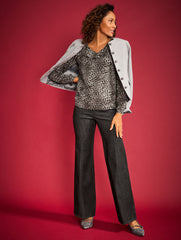 FLARE LEG PULL-ON TRAVEL JEANS - CRESCENT WASH | Talbots near me