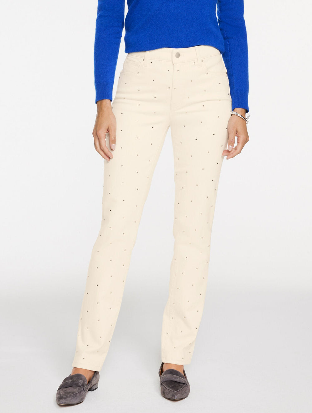STRAIGHT LEG RHINESTONE JEANS | Talbots on sale