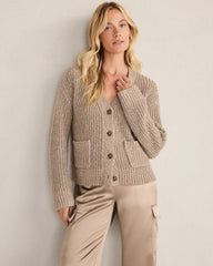 LUREX BLEND SHAKER STITCH CARDIGAN | Talbots discount