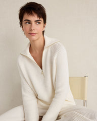 ORGANIC COTTON CASHMERE WAFFLE PULLOVER | Talbots outlet
