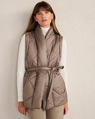 SHINY QUILTED PUFFER VEST | Talbots on sale