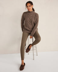 CASHMERE CABLE MOCKNECK SWEATER | Talbots discount