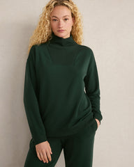 FLEECE CROSSOVER SWEATSHIRT | Talbots discount