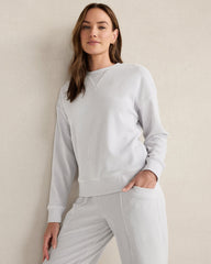 CORDED VELOUR CREWNECK PULLOVER | Talbots discount