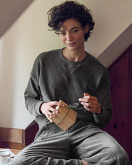 CORDED VELOUR CREWNECK PULLOVER | Talbots outlet