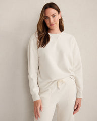 BRUSHED TERRY CREWNECK PULLOVER | Talbots online
