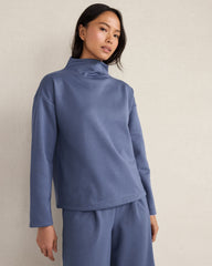 SOFT-BRUSHED FLEECE FUNNEL NECK PULLOVER | Talbots sale