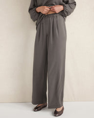 WASHED PLEATED STRAIGHT LEG PANTS | Talbots US