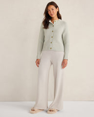 ORGANIC COTTON HORIZONTAL STITCH CARDIGAN | Talbots online