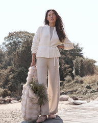 CHUNKY COTTON BLEND BELTED CARDIGAN | Talbots sale
