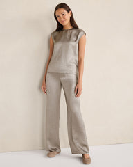 LUXE CRINKLE SHINE PANTS | Talbots sale