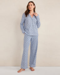 ORGANIC COTTON JERSEY SEASHELL SLEEP SET | Talbots for sale