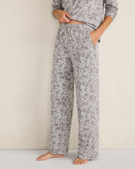 ORGANIC COTTON JERSEY MUTED FLORAL PAJAMA PANTS | Talbots on sale