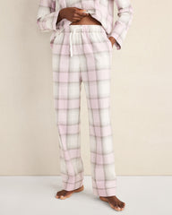 LIGHTWEIGHT FLANNEL FROSTED PLAID PAJAMA PANTS | Talbots outlet
