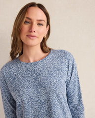 ORGANIC COTTON JERSEY ANIMAL PRINT PAJAMA TOP | Talbots near me