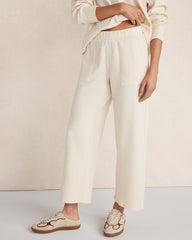 ORGANIC COTTON WAFFLE STRAIGHT LEG PANTS | Talbots discount