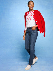 BATEAU NECK TEE - SCATTERED HEARTS | Talbots on sale