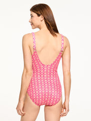 MIRACLESUIT® BLOCKBUSTER ONE-PIECE SWIMSUIT - SAND DOLLAR GEO | Talbots US
