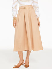 FIT & FLARE TWILL SKIRT | Talbots discount