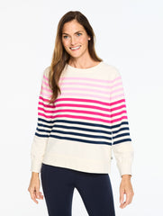 FRENCH TERRY CREWNECK PULLOVER - BREEZY STRIPE | Talbots discount
