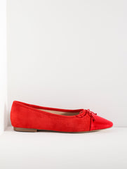 ANSLY SUEDE PATENT LEATHER BALLET FLATS | Talbots sale