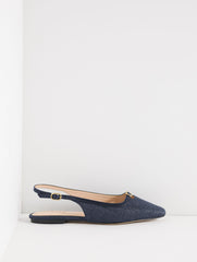 WHITLEY SHIMMER RAFFIA SLINGBACK FLATS | Talbots online