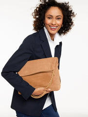 SUEDE CHAIN TOTE | Talbots outlet