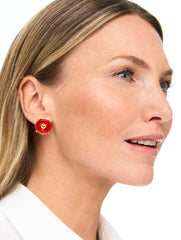 RED VELVET STUD EARRINGS | Talbots for sale