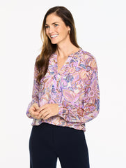 BAND COLLAR POPOVER - PAISLEY BOUQUET | Talbots US