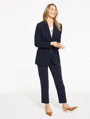 TAPERED ANKLE POLISHED CREPE PANTS | Talbots for sale