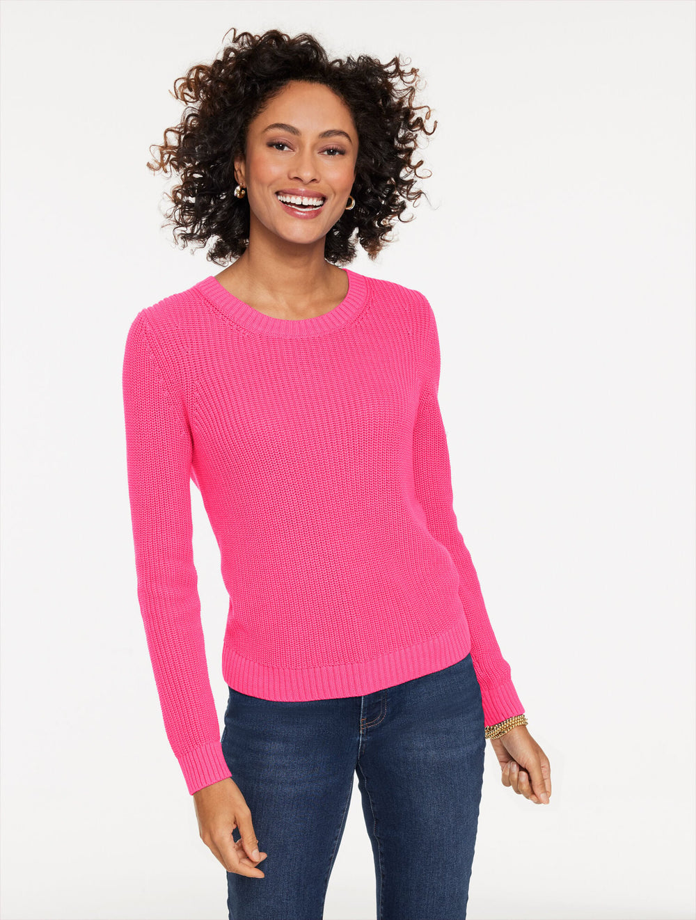 SHAKER STITCH CREWNECK SWEATER | Talbots near me