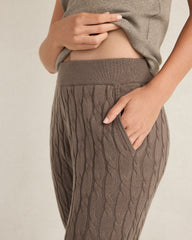 ORGANIC COTTON CASHMERE CABLE JOGGERS | Talbots outlet