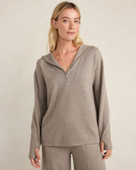 SOFT KNIT HALF-ZIP HOODIE | Talbots on sale
