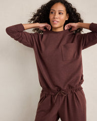 FLEECE CINCHED CREWNECK | Talbots online
