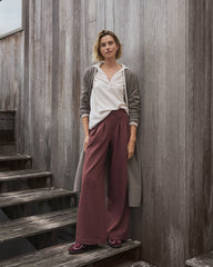 FLEECE PLEATED WIDE LEG PANTS | Talbots near me